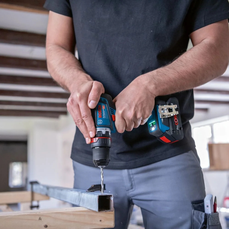 ORYGINALNY ZESTAW BOSCH: WIERTARKA BEZPRZEWODOWA + KLUCZ UDAROWY + 26 AKCESORIÓW + 2 BATERIE